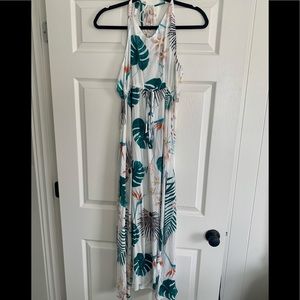CUPSHE Tropical print halter maxi dress Size M